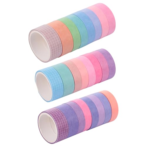 NUOBESTY 24 Rollen Einfarbiges Washi Tape Klebeband Notizbuch Klebeband Washi Masking Klebeband Dekoratives Klebeband Dekoratives Washi Tape Washi Tape Für Masking Washi Tape Aus von NUOBESTY