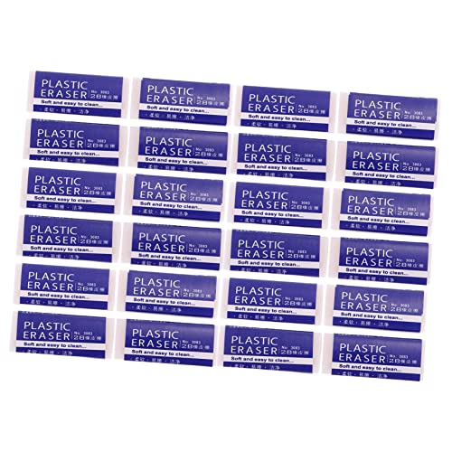 NUOBESTY 24St 2b Radiergummi Mini Radiergummis für Klassenzimmer Schulbedarf erasers for lustige radiergummis Zubehör für Büroradiergummis Radiergummis zum Testen PVC Weiß von NUOBESTY