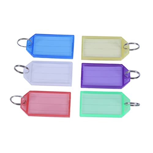 NUOBESTY 24St Schlüsselanhänger mit Ring ID-Identifikationsetiketten Gepäck-ID-Tags ID-Tags-Etiketten ID-Label-Tags kofferbeschriftungen baggage tag key chain Kofferanhänger Schlüsselwort von NUOBESTY