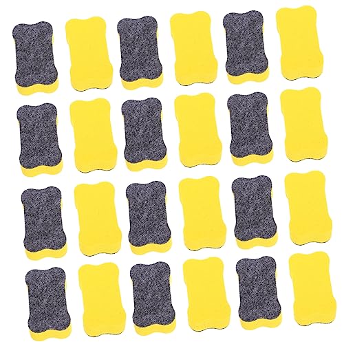 NUOBESTY 24St Whiteboard-Radierer Wandkalender Trockenlöscher trocken abwischbare Radiergummis whiteboard cleaner whiteboard reiniger Mini-Whiteboard trocken abwischbarer Radiergummi Yellow von NUOBESTY