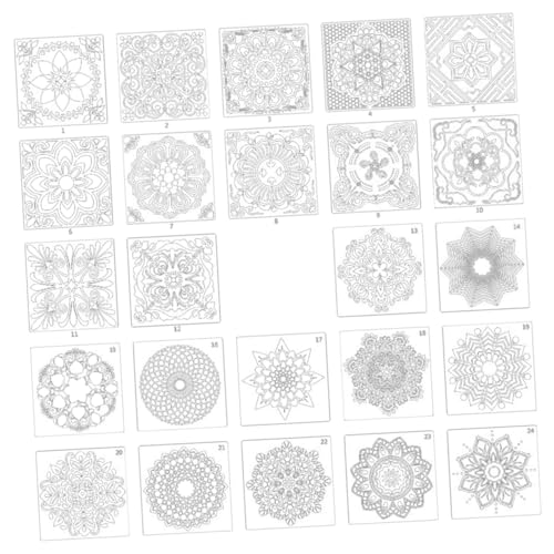 NUOBESTY 24st Malwerkzeug Schablone Kunst Aufkleber Kreide Wiederverwendbar Malen Sie Markierungen Kreis Stoffmarker Punkt Bastelbedarf Zum Selbermachen von NUOBESTY