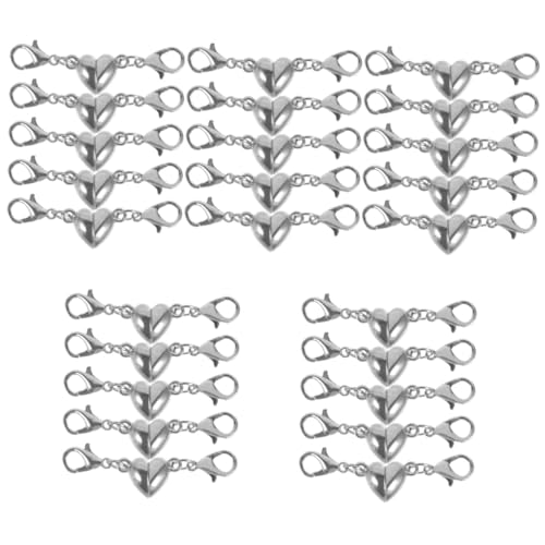 NUOBESTY 25 Stück Magnetschnallen Für Schmuck DIY Schmuckherstellung Verschlüsse Magnetische Halskettenverschlüsse Und Verschlüsse DIY Magnetverschluss Für Armbänder Kleine Magnet von NUOBESTY