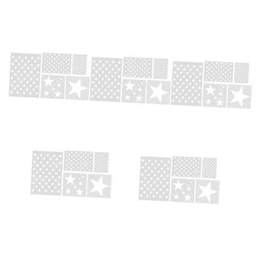 NUOBESTY 25 Stück Pentagramm Vorlage Muster Malschablonen Zeichenvorlage Dekorative Wandschablonen Zum Malen Mustervorlage Malvorlagen Werkzeug Wiederverwendbare Malschablonen von NUOBESTY