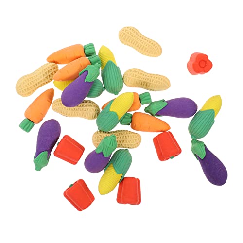 NUOBESTY 25St Radiergummi Essen trocken löschen Ausstellungsmarker trocken abwischbar Mini-Food- Miniatur erasers for cauchtisch Malradierer coole schulsachen Colorful von NUOBESTY