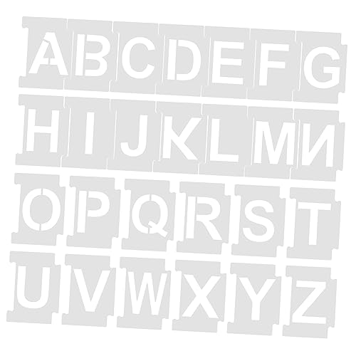 NUOBESTY 26 Teiliges DIY Buchstaben Schablonen Set Für Wiederverwendbare Malvorlagen Zum Zeichnen Kreatives Basteln Mit Buchstaben Und Alphabet Schablonen von NUOBESTY