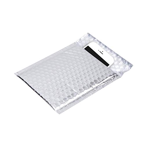 NUOBESTY 28 Stk Tasche Luftpolsterversand Glamour Bubble Mailer Poly-mailing-verpackungsverpackung Gepolstert Luftpolsterumschläge Verpackungsblase Mailer Blasenbeutel Silver von NUOBESTY