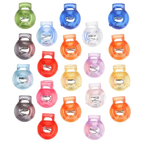 NUOBESTY 28St Ende mit Kordelverschluss Kordel Zubehör Kordelstopper Zubehör Tunnelzug-Clip Kordelstopper für Lanyard Kordelzugstopper Kordelschnalle Kordelzug-Clips Kabelclip Plastik von NUOBESTY