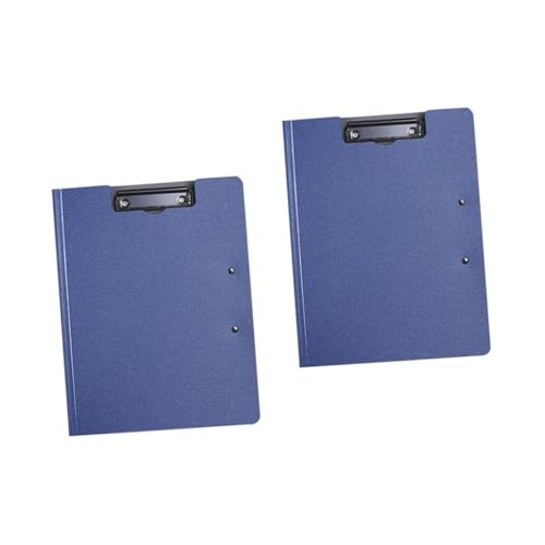 NUOBESTY 2St A4-Ordner-Clip write board büroartikel Büroklammermappe Zwischenablage in Briefgröße A4-Portfolio-Organizer Tafel Büro-Hartfaserplatte Office-Dokumentenklammern Metall Blue von NUOBESTY