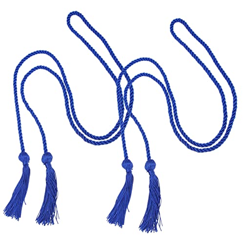 NUOBESTY 2St Abschluss-Ehrenseil doktorhut bachelor abschluss Abschlussdekoration Sackleinenband Akkorde Kabel Abschluss der Ehrenschnüre Abschlusskostüm-Accessoire Polyester Blue von NUOBESTY