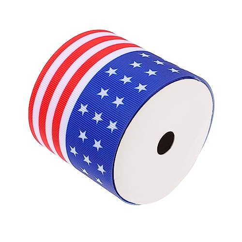 NUOBESTY 2St Band zum Unabhängigkeitstag Amerikanische Unabhängigkeitstag Bänder Amerikanische Flagge Dekoration Girlanden Papier Gold geschenkband Band für DIY Band zum Verpacken Polyester von NUOBESTY