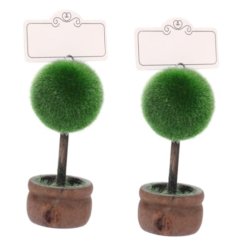 NUOBESTY 2St Desktop-Notizhalter Tischbildhalter Tischbildclip Inhaber der Tischnummer Stand Panel karten halter kartenhalter tischdeckenklammern Memo-Clip Halter für Fotoclips Harz Green von NUOBESTY