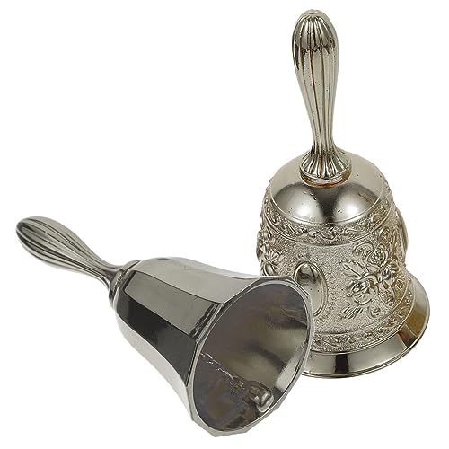 NUOBESTY 2St Dienstglocken Glocke an der Hotelrezeption Hotelrufglocke Handrufglocke Kuhglockenalarm kinderklingel wedding bells Tischglocke aus Metall Restaurant-Handglocke Kupferlegierung von NUOBESTY