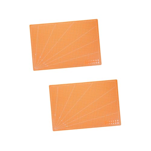 NUOBESTY 2St Doppelseitige Schneideunterlage Bastelmatte Wasserziehmatte Papierschneider Tisch Handwerksmatte Kunsthandwerkmatte Gravurmatten Schneidematten aus Kunststoff Orange von NUOBESTY