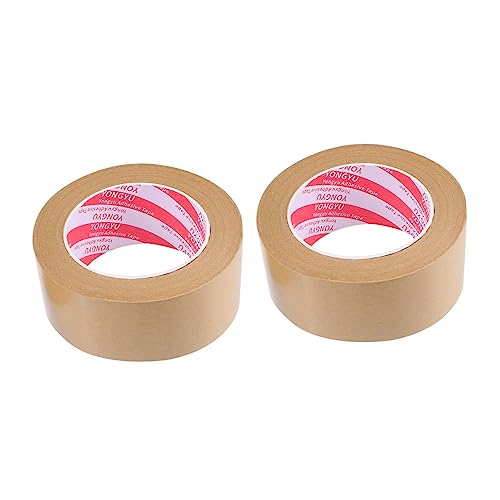 NUOBESTY 2St Klebeband DIY-Versorgung Geschenkband einfarbiges Band Buchband Packband bewegen verpackungsmaterial packing tape tapet Geschenkverpackungsband Dichtungsband Kraftpapier Brown von NUOBESTY