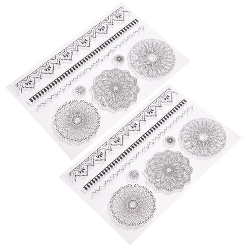 NUOBESTY 2St Mandala-Stempel Sammelalbum liefert klarer Stempel stampfen Plattform scrapbooking-stempel scrapbook stempel Briefmarken zum Thema Blumen kleine klare Stempel Kieselgel von NUOBESTY