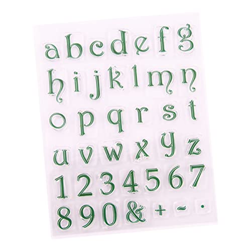 NUOBESTY 2St Scrapbooking-Briefmarken scheckheft scrap book Acrylblock nummern letters notizhefte Buchstabenaufkleber aus Vinyl doppelt Lesezeichen Zeitschrift klare Briefmarken Green von NUOBESTY