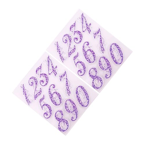 NUOBESTY 2St Scrapbooking-Briefmarken scheckheft scrap book tiarys clearstamp Acrylblock scrapbbok einladung fitzek clear stempel wichtelstempelset scrabbook klare Briefmarken Violett von NUOBESTY