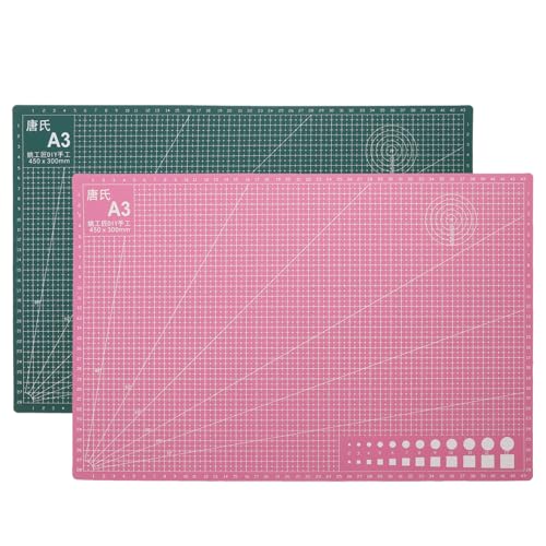 NUOBESTY 2St a3 Schneidunterlage Schneiden von Bastelmatten in großen Mengen Bretter doppelt cutting mat bastelunterlage Schneidematte im A3-Format Scrapbooking-Pad PVC-Verbundmaterial von NUOBESTY