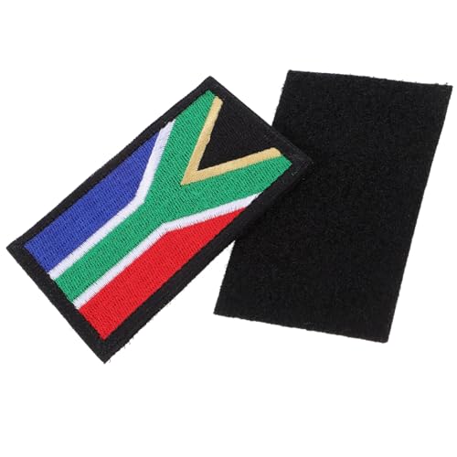 NUOBESTY 2St am Armband Flaggenpatch Südafrika-Ornamente zarte südafrikanische Flecken Südafrika Rucksack-Aufnäher Südafrika-Armaufnäher-Dekor zarter Kleiderflicken Stoff von NUOBESTY