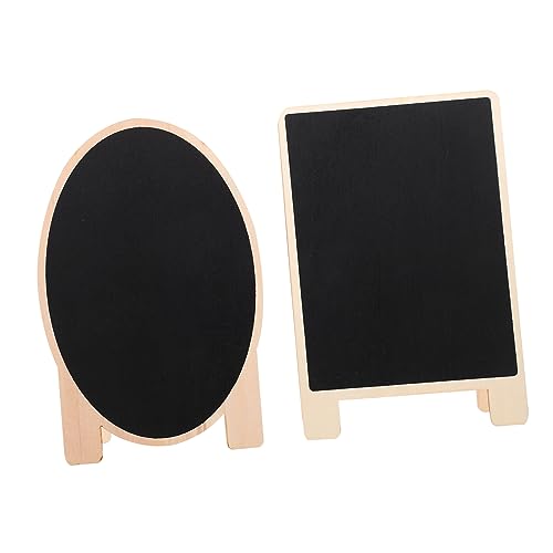 NUOBESTY 2St kleine Tafel Kinder Staffelei Mini-Tafelschilder Büroschild Pflanzenetiketten Tischschilder kinder schreibtafel schreib tablet kinder Holzhandwerk Mini-Maltafeln hölzern Black von NUOBESTY