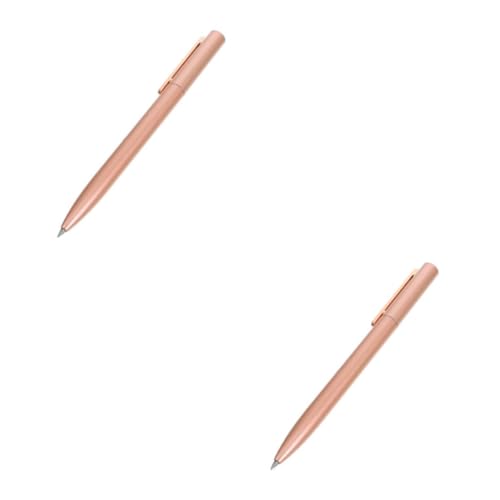 NUOBESTY 2St rotierender Stift schwarze kugelschreiber metall kugelschreiber Kupferstift schwarze geltintenstifte Gel-Tintenstifte zum Journaling Gelschreiber schwarz Aluminium Rose Gold von NUOBESTY