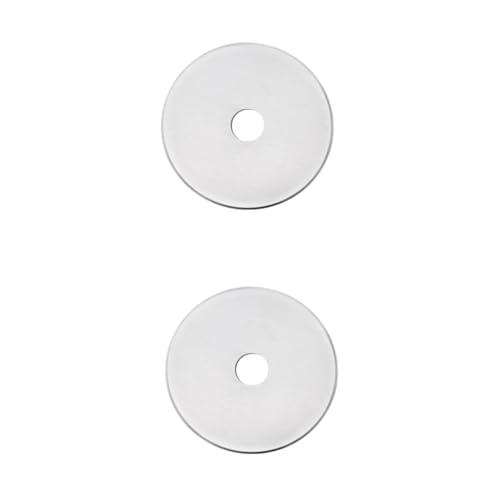 NUOBESTY 2St runde Schneidmesser Rotary cutter blades Circular cutting blades Sewing cutter blades Round cutter blades 60mm Schneidmesser Schneidrad klingen Silver von NUOBESTY