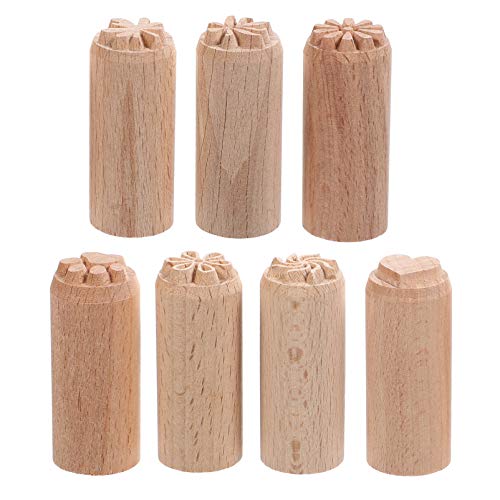 NUOBESTY 2cm Holzstempel handmade stempel holzstempel set Bekleidungsetiketten für gefälschte Outdoor-Pflanzen siegelstempel Sammelalbum handgeschnitzte Stempel Spalte Holzstempel von NUOBESTY