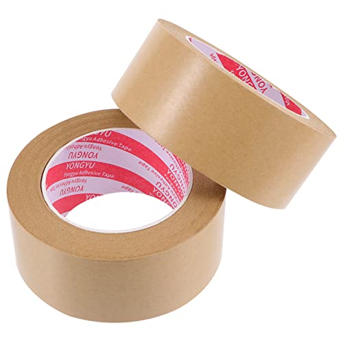 NUOBESTY 2st Klebeband Diy-versorgung Einfarbiges Band Packband Aus Kraft Packband Bewegen Dichtungsband Braunes Papierband Sich Bewegendes Band Wickelband Buchband Brown Kraftpapier von NUOBESTY