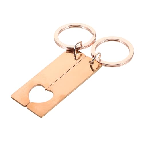 NUOBESTY 2st Leerer Schlüsselanhänger Dekorativer Schlüsselanhänger Unfertige Schlüsselanhänger Charm-anhänger Schlüsselanhänger Mit Schriftzug Selber Machen Leere Anhänger Rostfreier Stahl von NUOBESTY