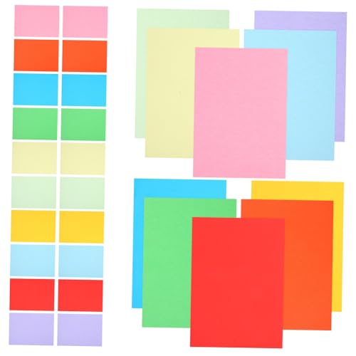 NUOBESTY 3 Packungen Farbkopierpapier Farbiges Papier Auflösbares Papier Leere Bücher Für Kinder Hartes Papier Poster Papier Halbes Briefpapier Farbiges Geschenkpapier Druckerpapier von NUOBESTY