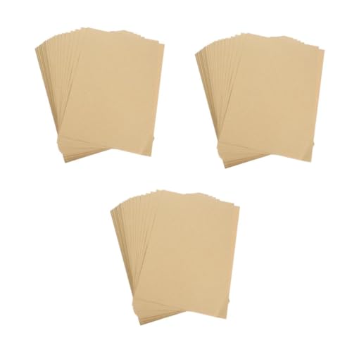 NUOBESTY 3 Packungen Kraftpapier Mini-Notizblock Bastelpapier Geschenkpapier Computerpapier Schmierpapier Decoupage Handwerkspapier braunes Kartonpapier dicker Karton Zellstoffpapier Khaki von NUOBESTY