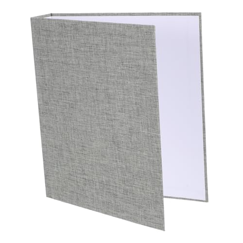 NUOBESTY 3 Ringbuch Grauer Ordner Aufbewahrungsmappe bürobedarf organizer Büroordner arbeitsplatz Dokumentenhalter Projektordner Hardcover-Ordner Berichtsordner Papierbinder Stoff Grey von NUOBESTY