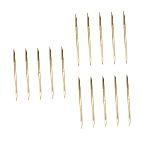 NUOBESTY 3 Sätze 3 Sets Metall Kugelschreiber Kugelschreiber Goldener Stift Für Hochzeitsgäste Goldener Stift Für Den Bürogebrauch Metallstift Für Goldener 5 Stück * 3 von NUOBESTY