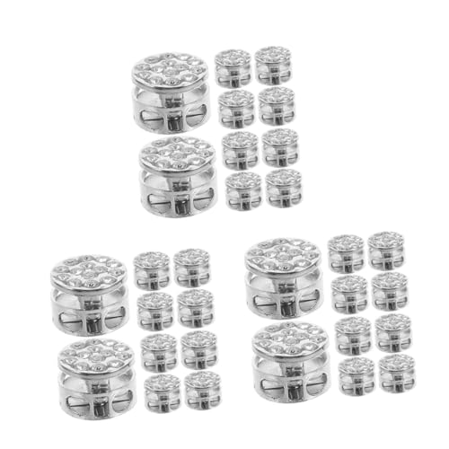 NUOBESTY 3 Sätze 3 Sets Schweinenase Knopf Kordelzug Nähknöpfe Elastischer Verschluss Verstellbare Kordelstopper Knebelverschluss Kordelschlösser Bungee Kordelschlösser 12 Stück * 3 von NUOBESTY