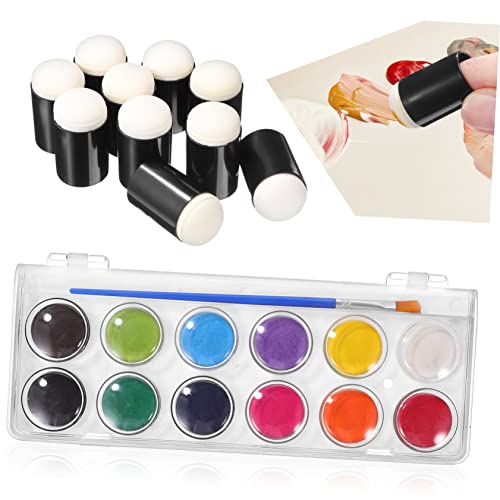 NUOBESTY 3 Sätze 3Er Set Malschwämme Pad Fingerschwamm Daubers Dot Airbrush Make Gel Detail Kit Miniatur Farbschwamm Für Minis Stiftpalette Schwammfarbe Die 10 Stück * 3 von NUOBESTY