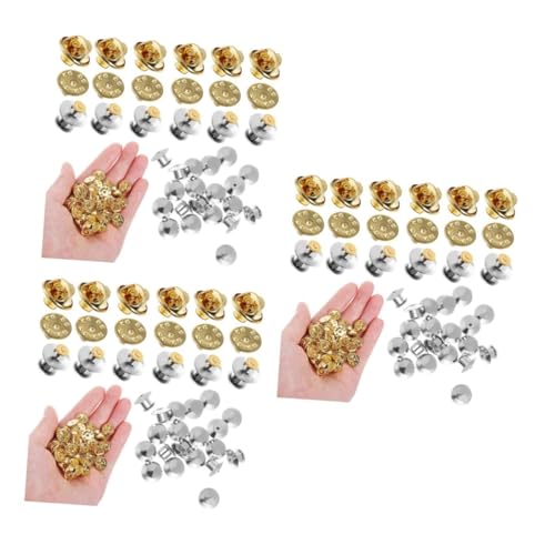 NUOBESTY 3 Sätze 3Er Set Messingschnalle Türhaken Schmetterlings Kupplung Pin Aufkleber Reißzweckenbrett Pin Rückseiten Nadelkratzer Verschluss Schoß Macaron Binder 120 Stück * 3 von NUOBESTY