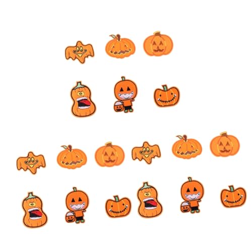 NUOBESTY 3 Sätze À 18 Stück Halloween-Kürbis-Patch-Aufkleber Gestickte Halloween-Patches Halloween-Applikationsflecken halloween dekoration halloween-dekoration Cartoon-Stoffaufkleber Vlies von NUOBESTY