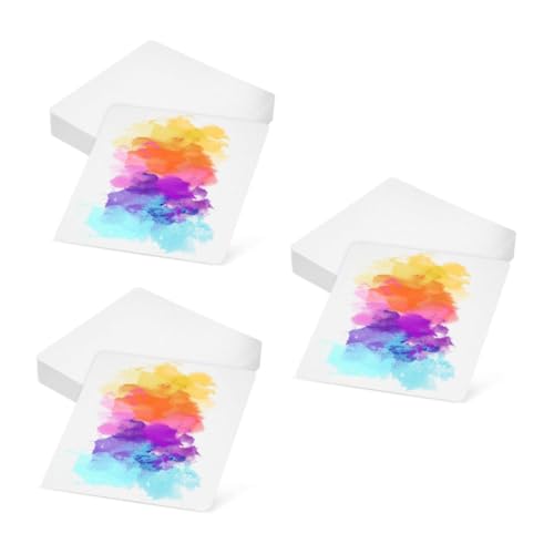 NUOBESTY 3 Sätze Aquarellpapier Papier Für Die Aquarellmalerei Malpapier Für Kinder Zeichenpapier Leere Aquarellkarten Wasserzeichnungskarte Kartonpapier Weiß 50 Stück * 3 von NUOBESTY