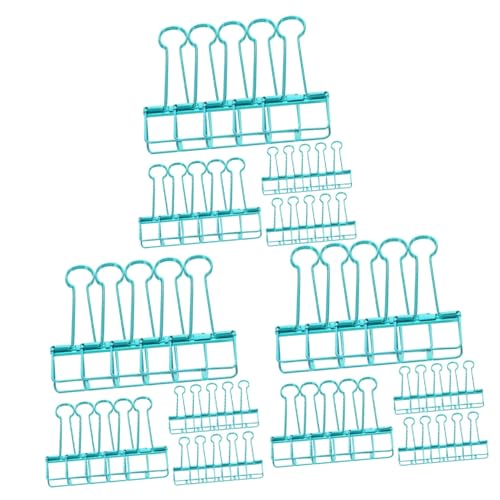 NUOBESTY 3 Sätze Binder Büroklammern Karten Clip Dokumentenmappe Schnell Hefter Süße Bunte Büroklammern Bretter Heftklammern Klein Kleine Büroklammern Rostfreier Stahl Blue 20 Stück * 3 von NUOBESTY