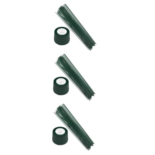 NUOBESTY 3 Sätze Blumenband-Set Filamentnachfüllungen für 3D-Druckstifte künstliches Blumenband Blumendekoration Materialien Floristisches Klebeband Set Blumenstieldraht Blumenzubehör Green von NUOBESTY