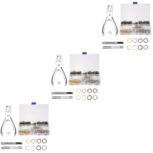 NUOBESTY 3 Sätze Druckknöpfe Herstellung Knopf Technik Maschine Snap-kit Schnappt Schnell Tasten Werkzeugkasten Zange Stifte Schnappwerkzeuge Pro Schnappen Bausatz Tragbar Kupfer von NUOBESTY