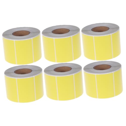 NUOBESTY 3 Sätze Etiketten Aus Thermopapier Pos-papier Thermoaufkleber-etiketten Aufkleber Für Thermodrucker Express-etiketten Papier Für Thermodrucker Leere Etiketten Yellow 2 Rollen * 3 von NUOBESTY