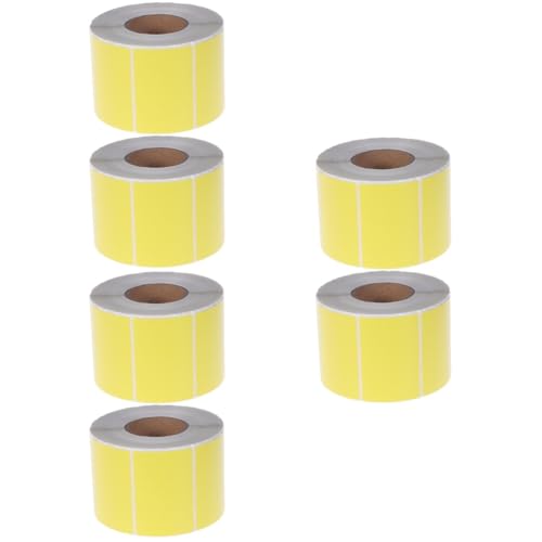 NUOBESTY 3 Sätze Etiketten Aus Thermopapier Wärmebildkamera Leere Etiketten Etikettenband Halter Flaschenetiketten Adressetiketten Express-etiketten Versandetiketten Yellow 2 Rollen * 3 von NUOBESTY