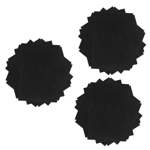 NUOBESTY 3 Sätze Flash-luftpolsterfolie Mini Schwarze Glitzerkarte Schaumstoffaufkleber Starker Kleber Glitzerndes Aufkleberpapier Bedruckbares Vinyl Planke Schwamm Black 10 Stück * 3 von NUOBESTY