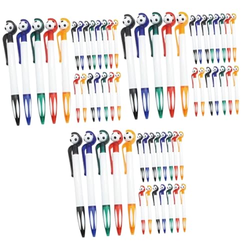 NUOBESTY 3 Sätze Fußball Kugelschreiber Sportbleistifte Bleistifte Cooler Ballsport-stift Ballpoint Pen Kugleschreiber Schreibstift in Fußballform Fußball Stifte Plastik 20 Stück * 3 von NUOBESTY