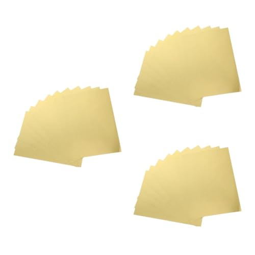 NUOBESTY 3 Sätze Goldener Einseitiger Karton Papierquadrate Zum Falten Von Papier -wraps Handgeschöpftes Papierquadrat Papier Für Einladungen Goldfolienpapier 275g Papier 10 Stück * 3 von NUOBESTY