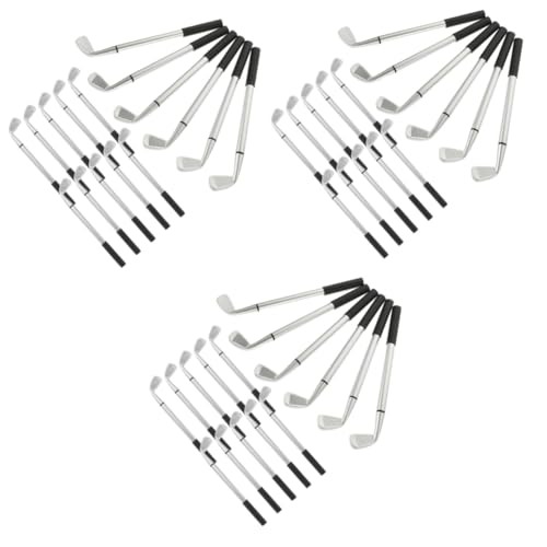 NUOBESTY 3 Sätze Golf-kugelschreiber Aus Metall Favorisieren Golf-chipping Kleiner Golf Schwarze Kugelschreiber Golfparty Martini-golf Unzerbrechlicher Golf Aluminiumlegierung 16 Stück * 3 von NUOBESTY