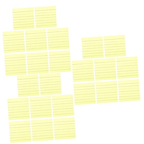 NUOBESTY 3 Sätze Haftnotizen Farbige Etiketten Neonfarbene Bandfahne Klebenotizblöcke Notizhefte The Notebook Buch Selbstklebende Notizblöcke Fluoreszierendes Papier Yellow 800 Blatt*3 von NUOBESTY