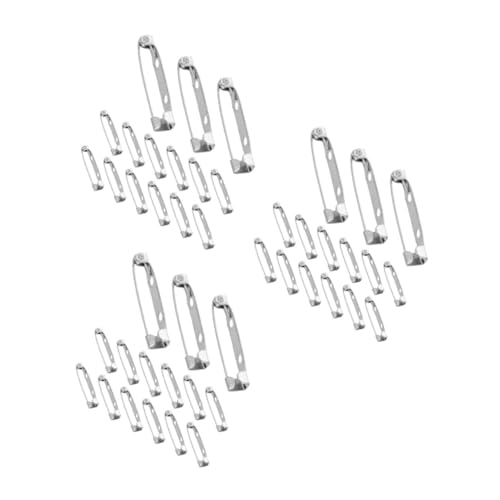 NUOBESTY 3 Sätze Hinterer Metallstift Pin-backs-verriegelung Einfache Stiftrücken Sicherheitsnadeln Für Kleidung Knopfnadeln Sperrstifte Pin-herstellungsset Nähnadeln Silver 50 Stück * 3 von NUOBESTY