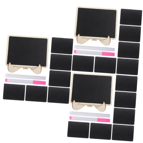 NUOBESTY 3 Sätze Kleine Holztafel Tafelschild Mini-kreidetafel-schild Kleine Schreibtafel Abwischbares Zeichenbrett Mini-tafeln Kreidetafel Schild Rechteckiges Whiteboard Black Pvc von NUOBESTY